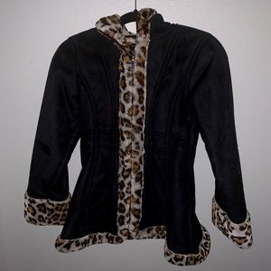 Girls’ Faux Fur, Suede Fashionable Winter Coat